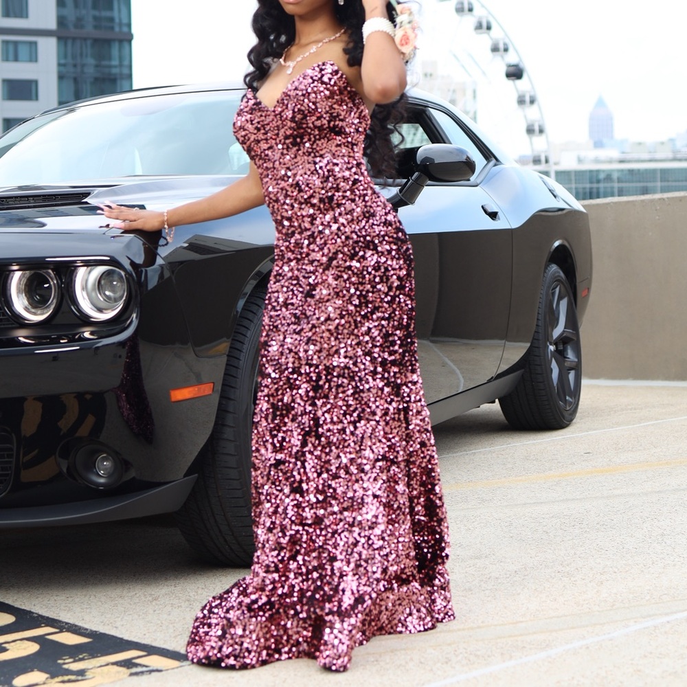 Amelia Couture prom dress pink/black  for xs or s women